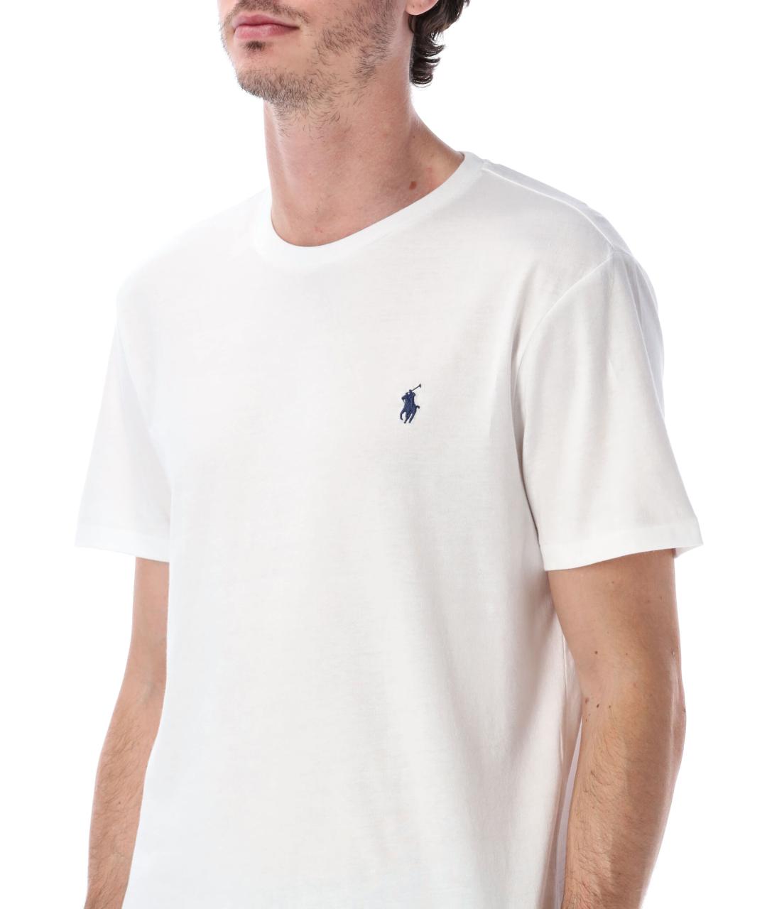 POLO RALPH LAUREN Белая хлопковая футболка, фото 4