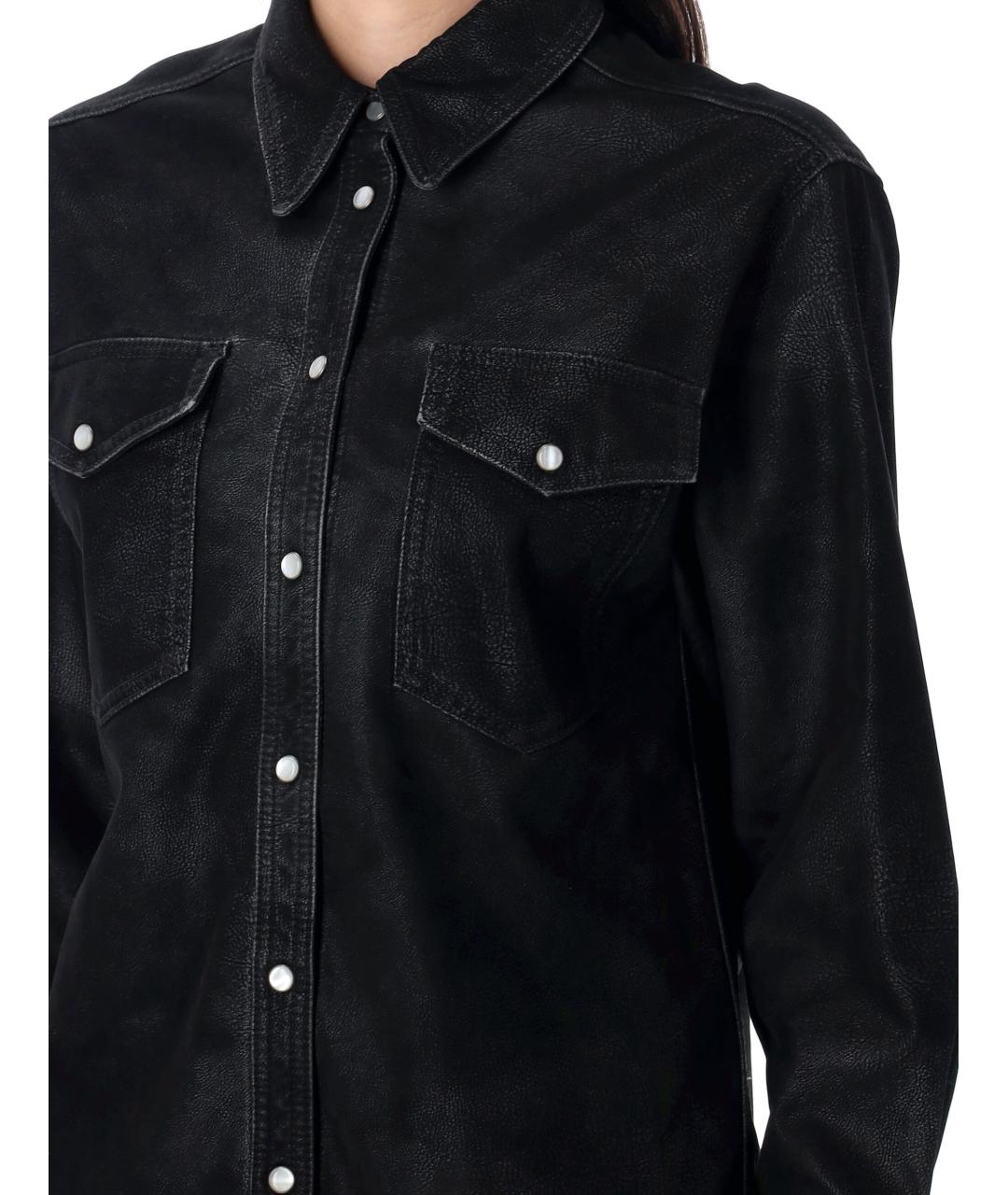 ISABEL MARANT ETOILE Черная полиуретановая рубашка, фото 4