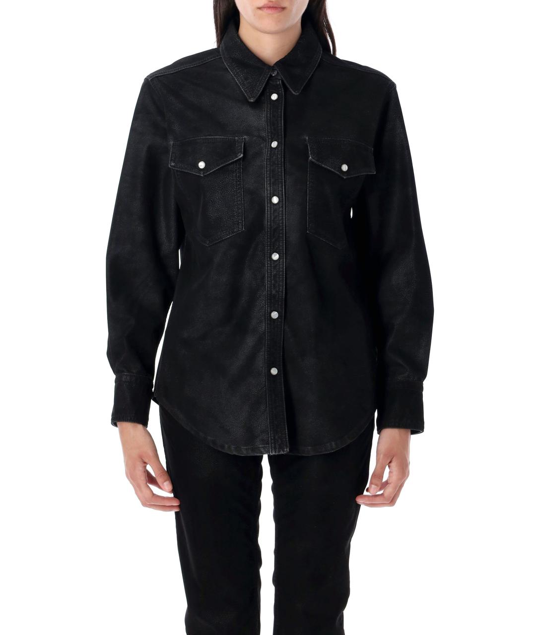 ISABEL MARANT ETOILE Черная полиуретановая рубашка, фото 2