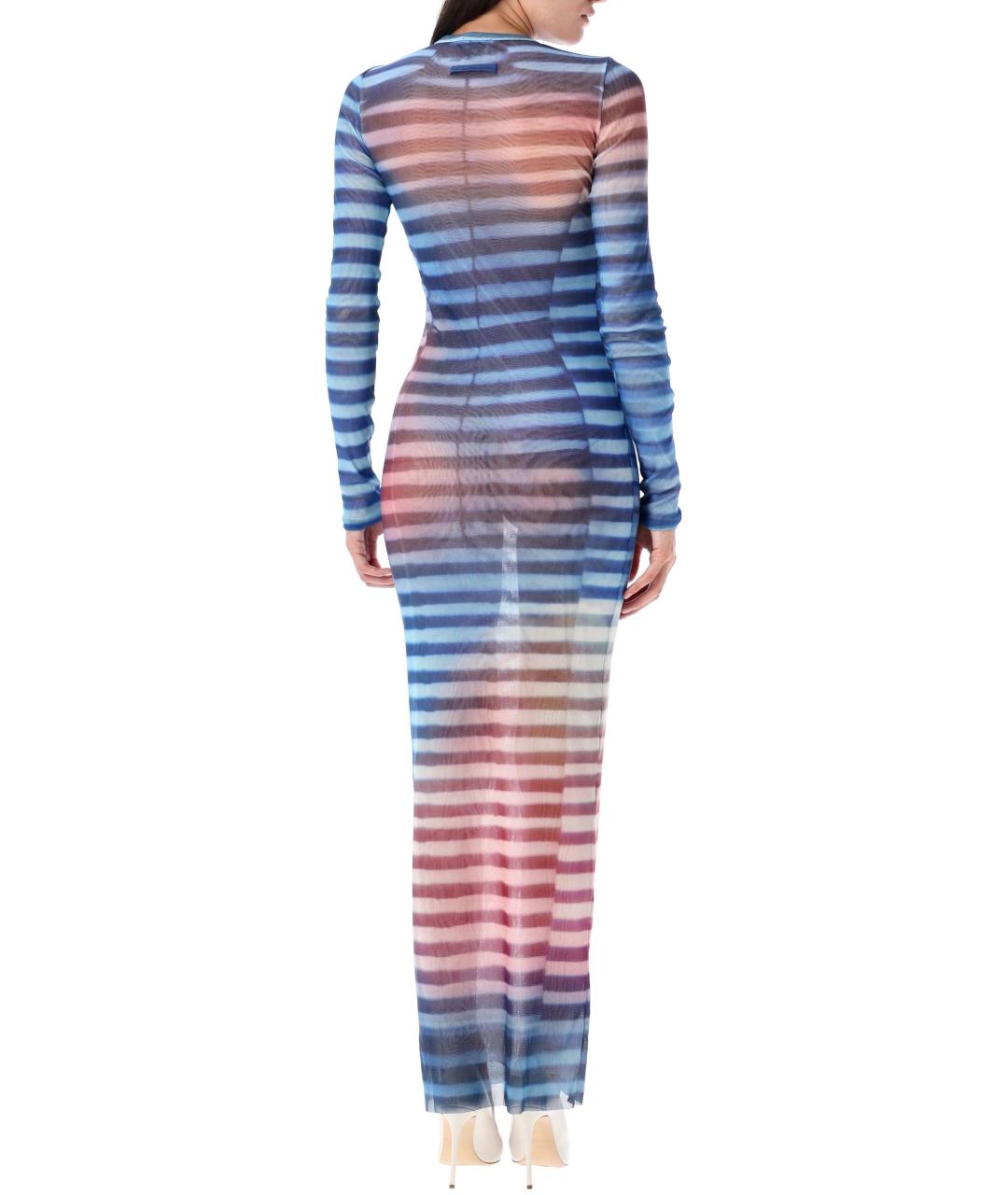 JEAN PAUL GAULTIER Голубое полиамидовое повседневное платье, фото 3