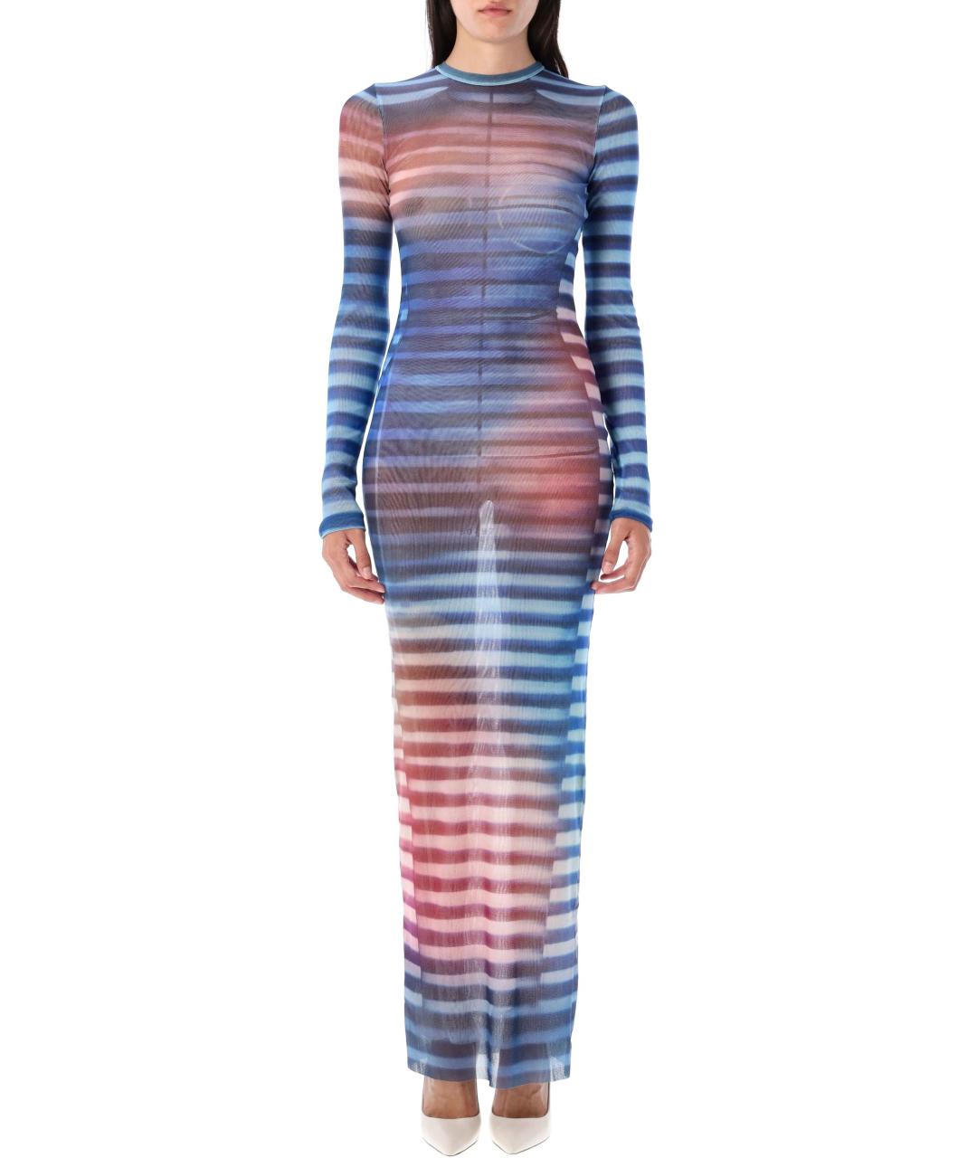 JEAN PAUL GAULTIER Голубое полиамидовое повседневное платье, фото 2