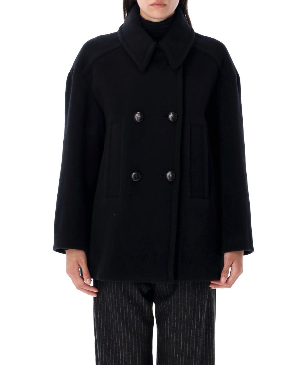 ISABEL MARANT Черное шерстяное пальто, фото 1
