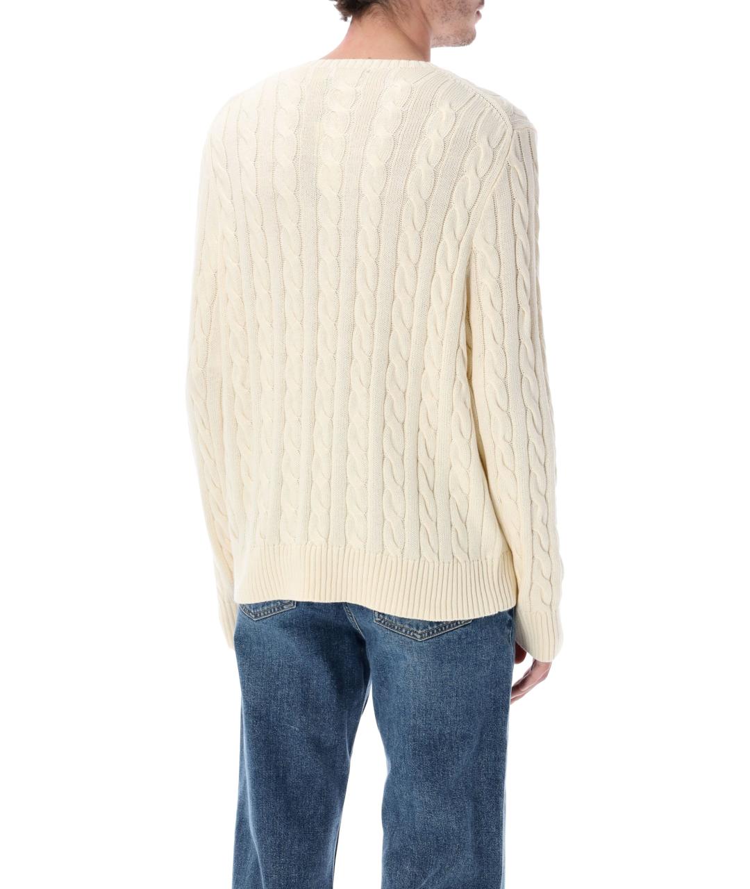 POLO RALPH LAUREN Бежевый хлопковый джемпер / свитер, фото 6