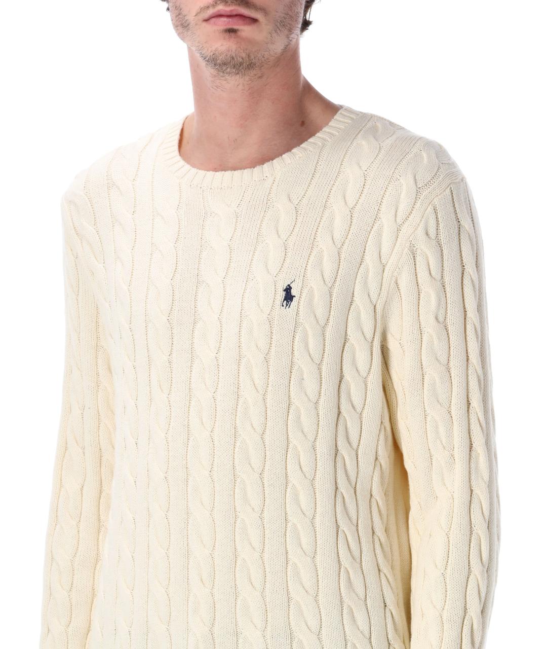 POLO RALPH LAUREN Бежевый хлопковый джемпер / свитер, фото 7