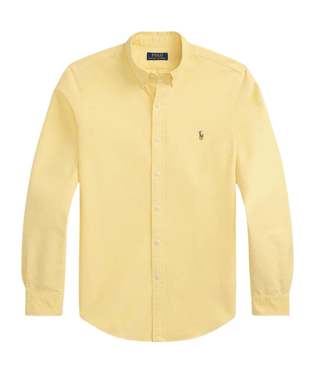 POLO RALPH LAUREN Желтая хлопковая кэжуал рубашка, фото 1