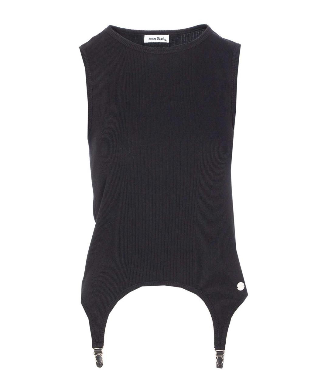 JEAN PAUL GAULTIER Черная хлопковая майка, фото 1