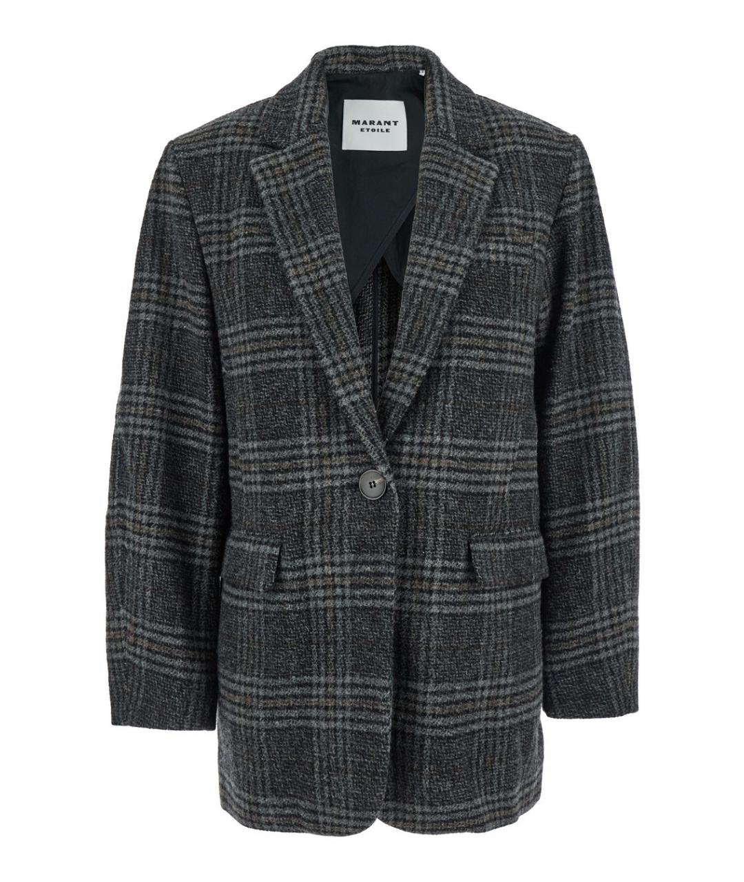 ISABEL MARANT ETOILE Серое шерстяное пальто, фото 1