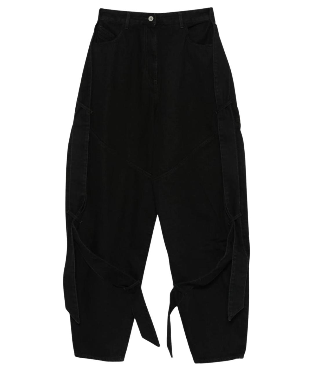 THE ATTICO Черные хлопковые прямые джинсы, фото 1