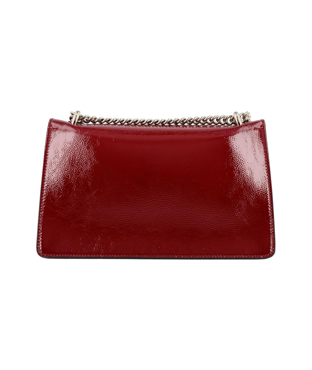 GUCCI Бордовая кожаная сумка через плечо, фото 4