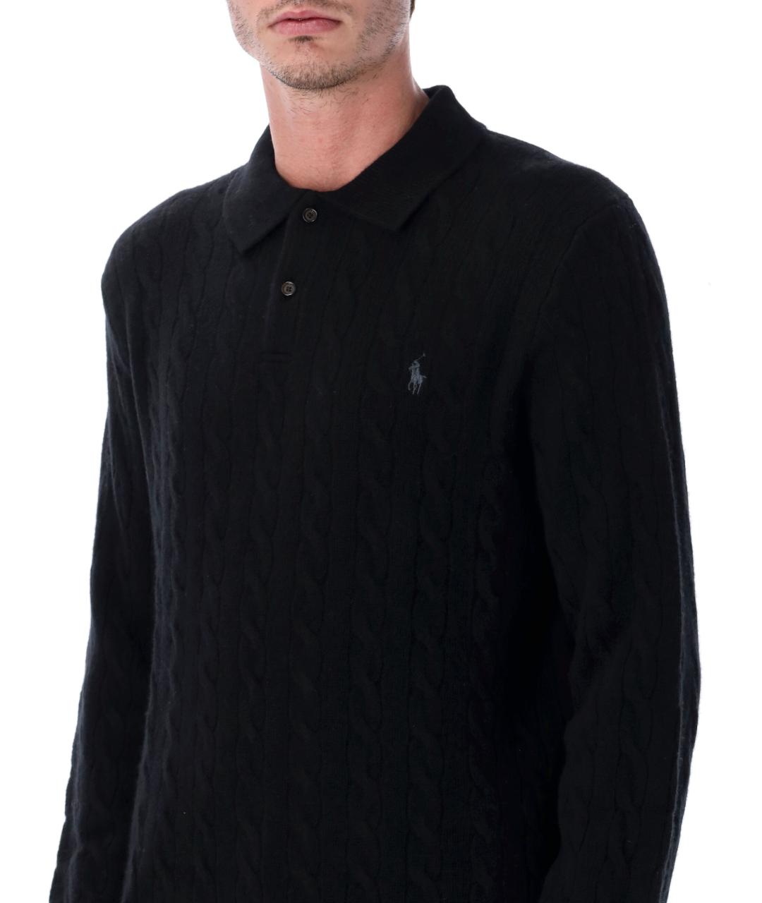 POLO RALPH LAUREN Черный шерстяной джемпер / свитер, фото 4