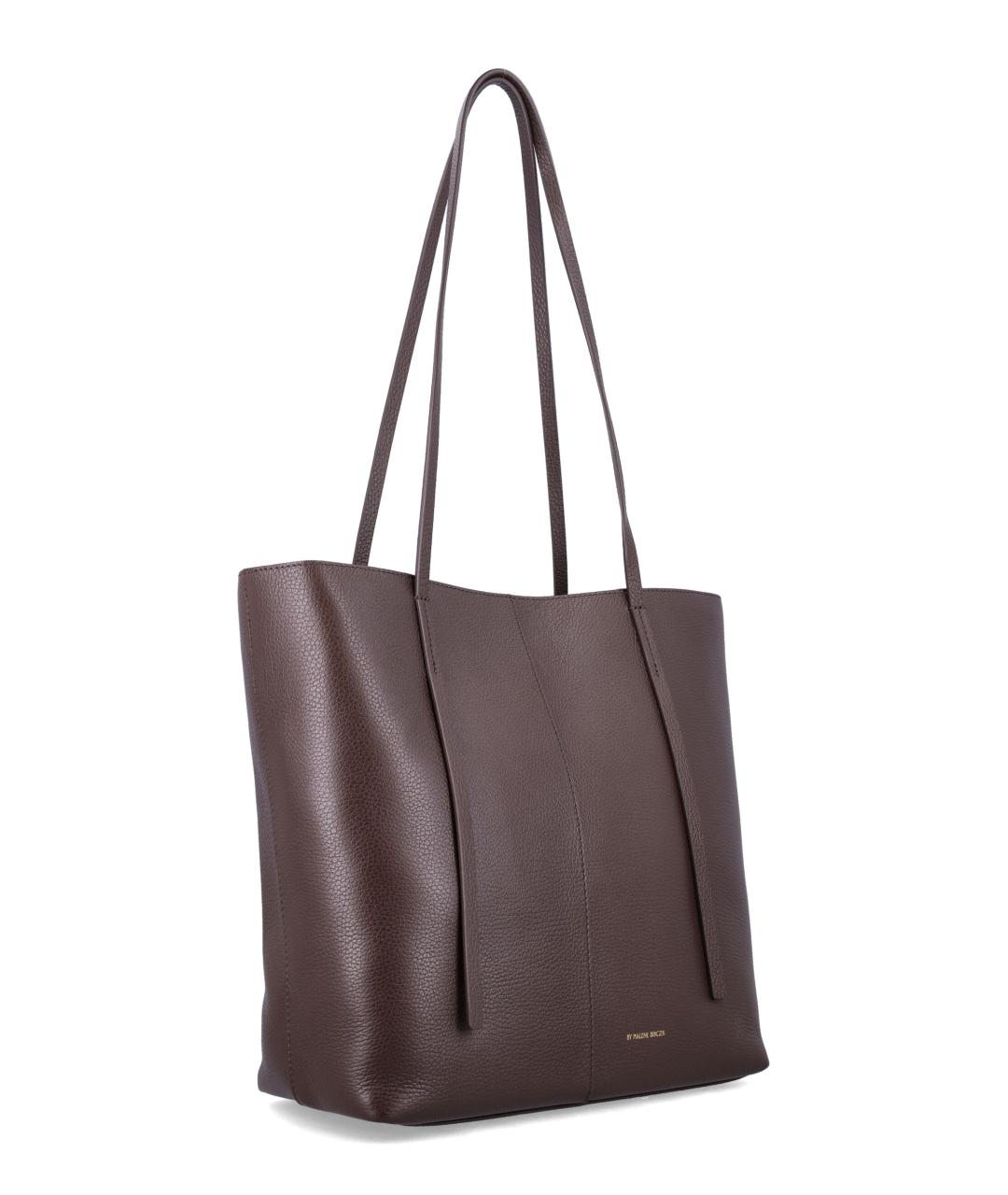 BY MALENE BIRGER Коричневая кожаная сумка тоут, фото 2