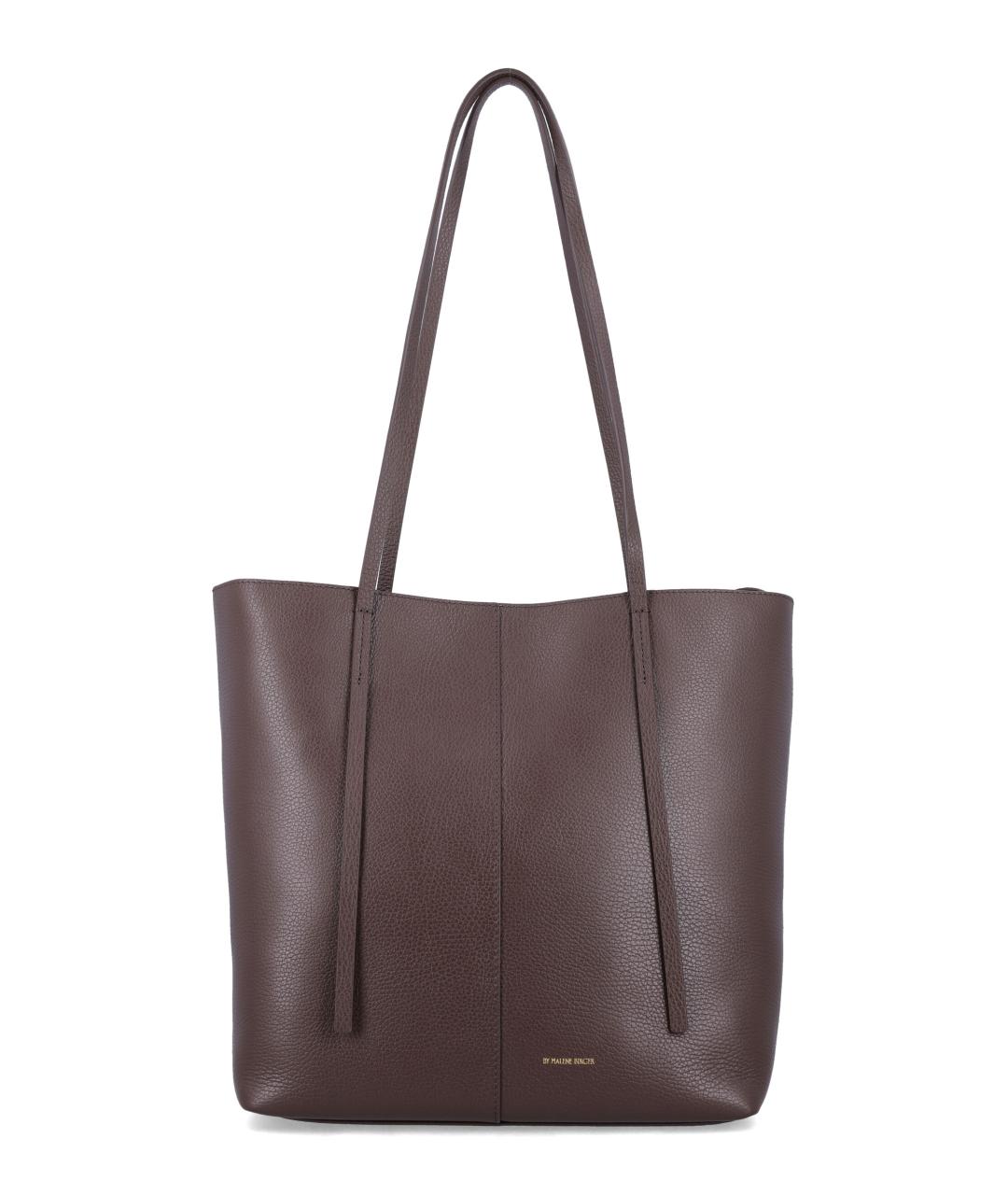BY MALENE BIRGER Коричневая кожаная сумка тоут, фото 1