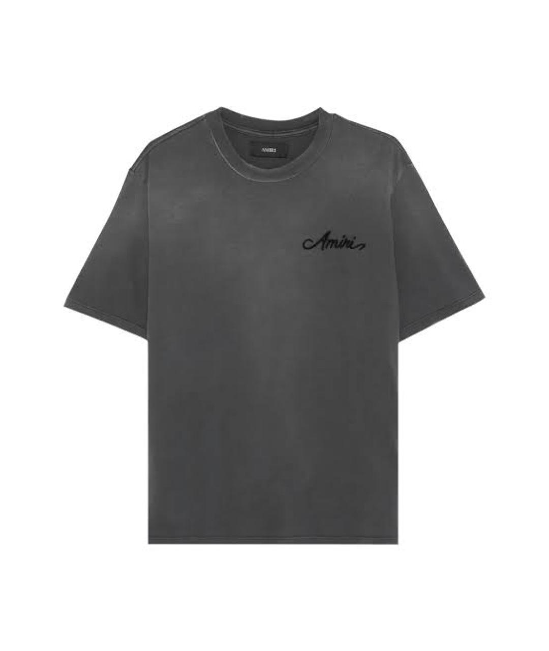 AMIRI Черная хлопковая футболка, фото 1