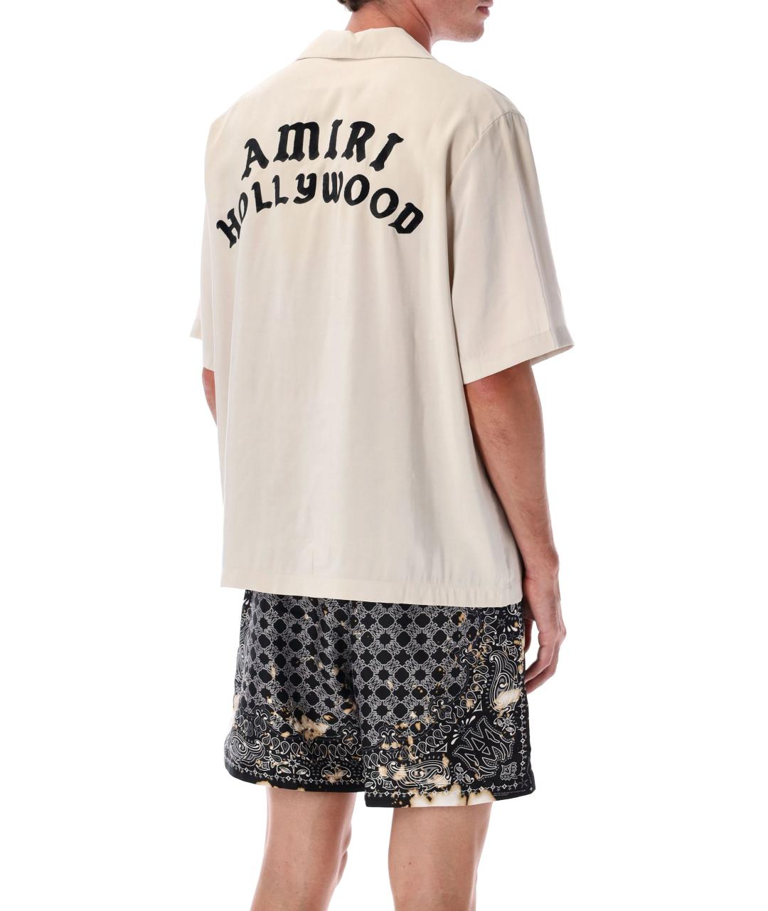 AMIRI Бежевое поло с коротким рукавом, фото 2