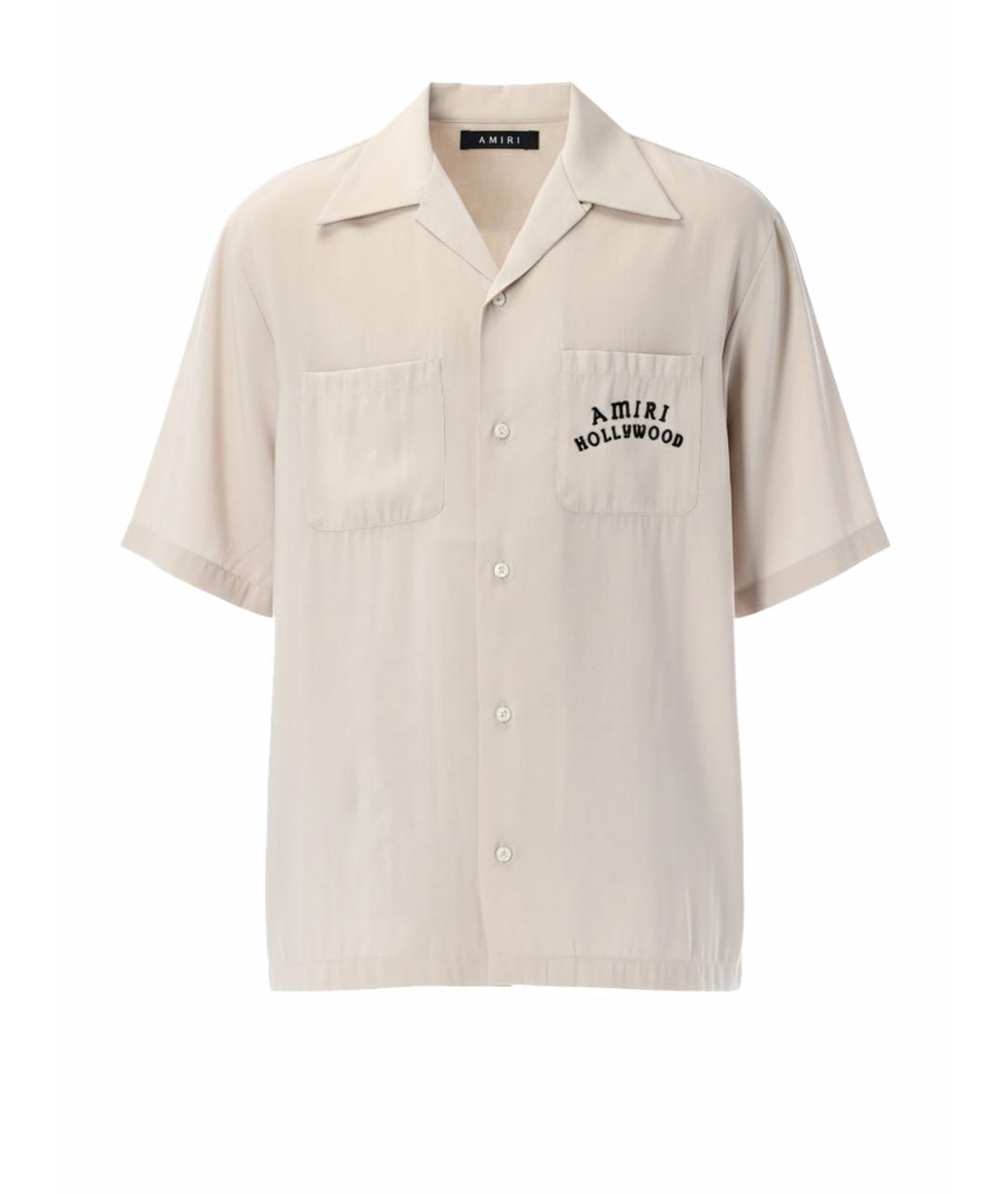 AMIRI Бежевое поло с коротким рукавом, фото 1