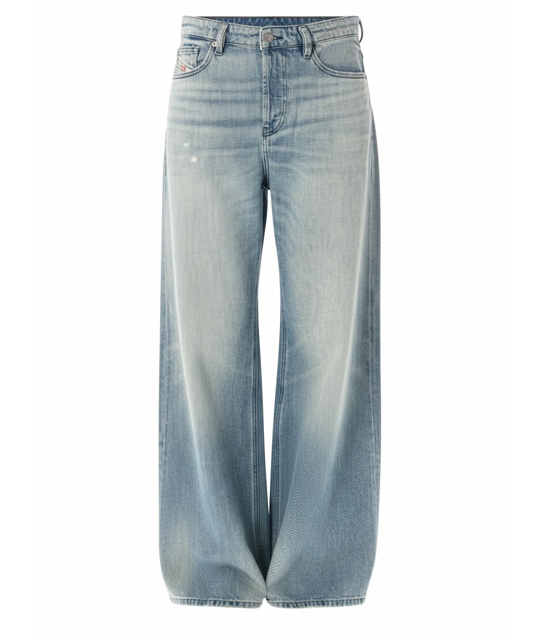 DIESEL Голубые хлопковые прямые джинсы, фото 1
