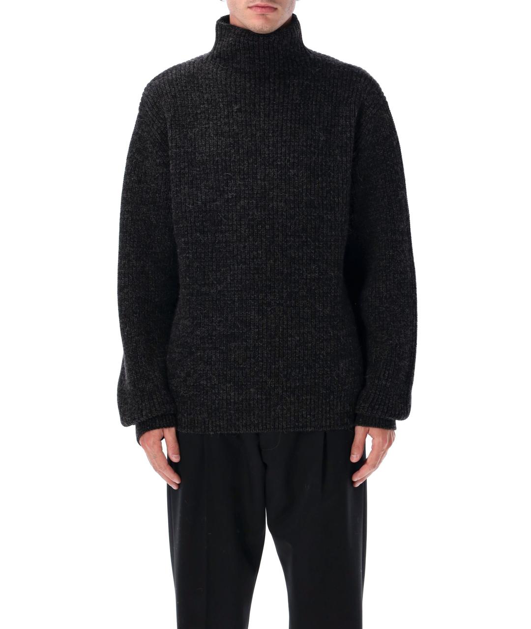 LEMAIRE Черный шерстяной джемпер / свитер, фото 4