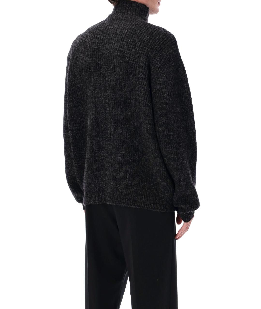 LEMAIRE Черный шерстяной джемпер / свитер, фото 2