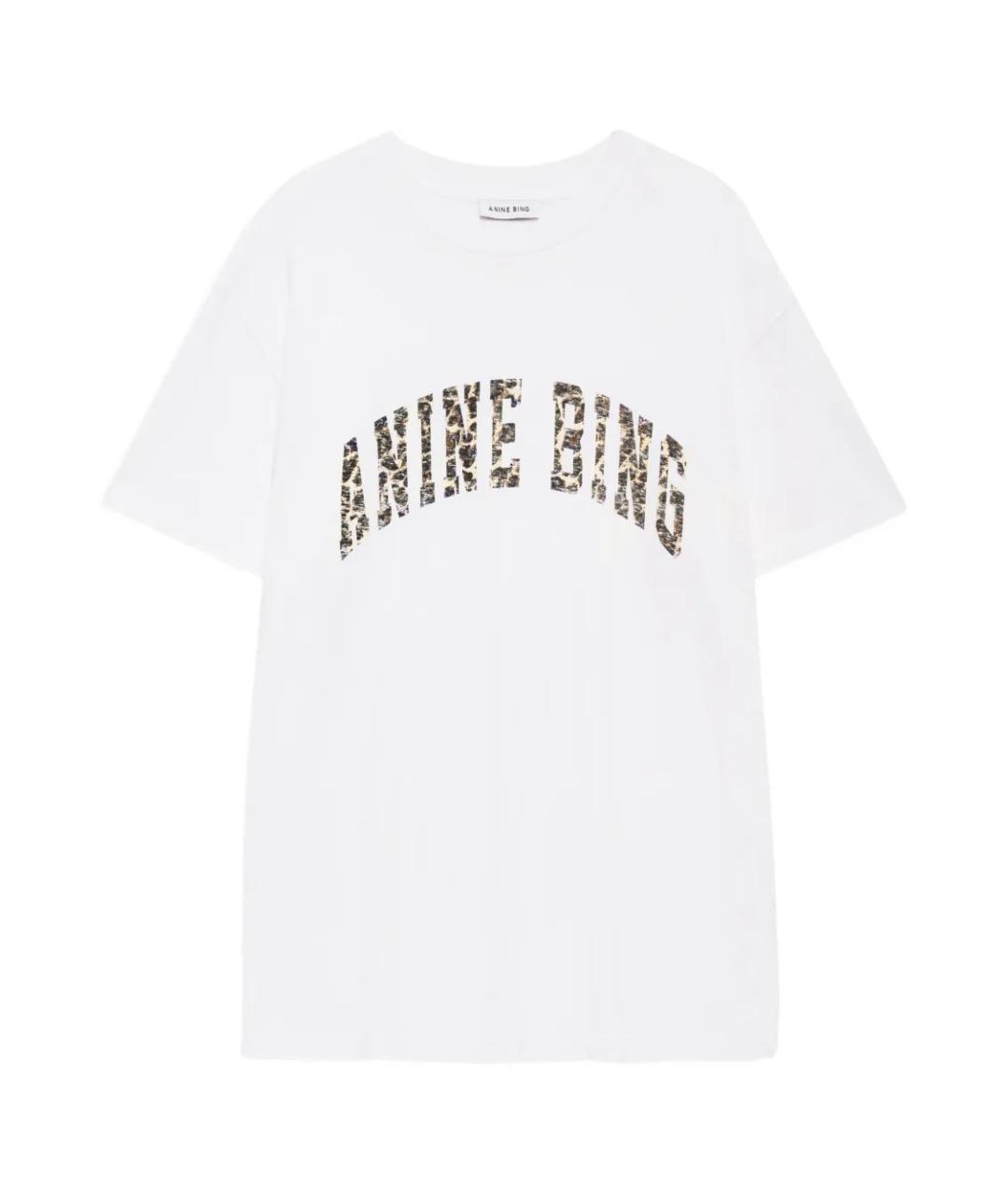 ANINE BING Белая хлопковая футболка, фото 1