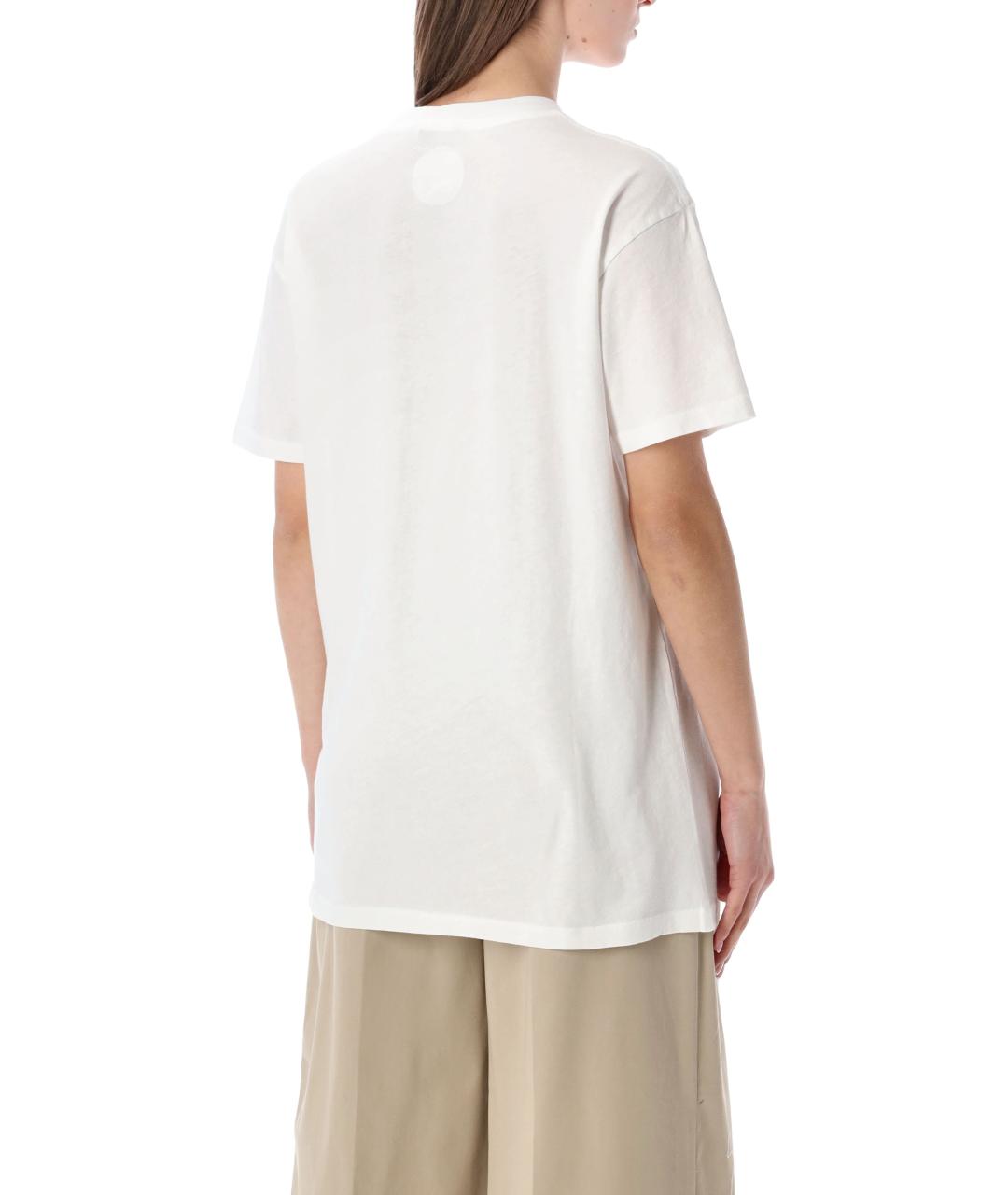 ANINE BING Белая хлопковая футболка, фото 3