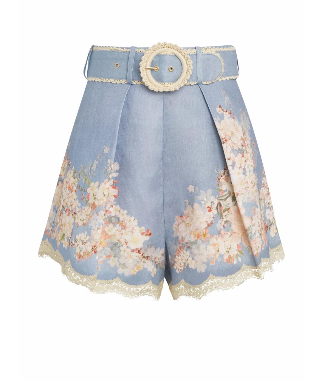 ZIMMERMANN Синие льняные шорты, фото 1