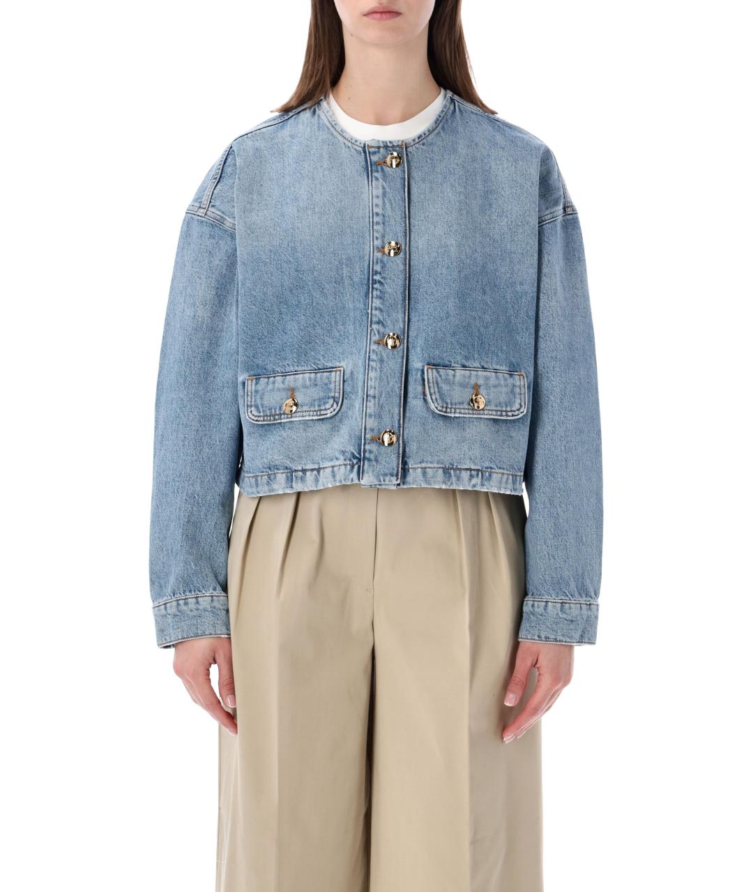 ANINE BING Голубая хлопковая куртка, фото 2