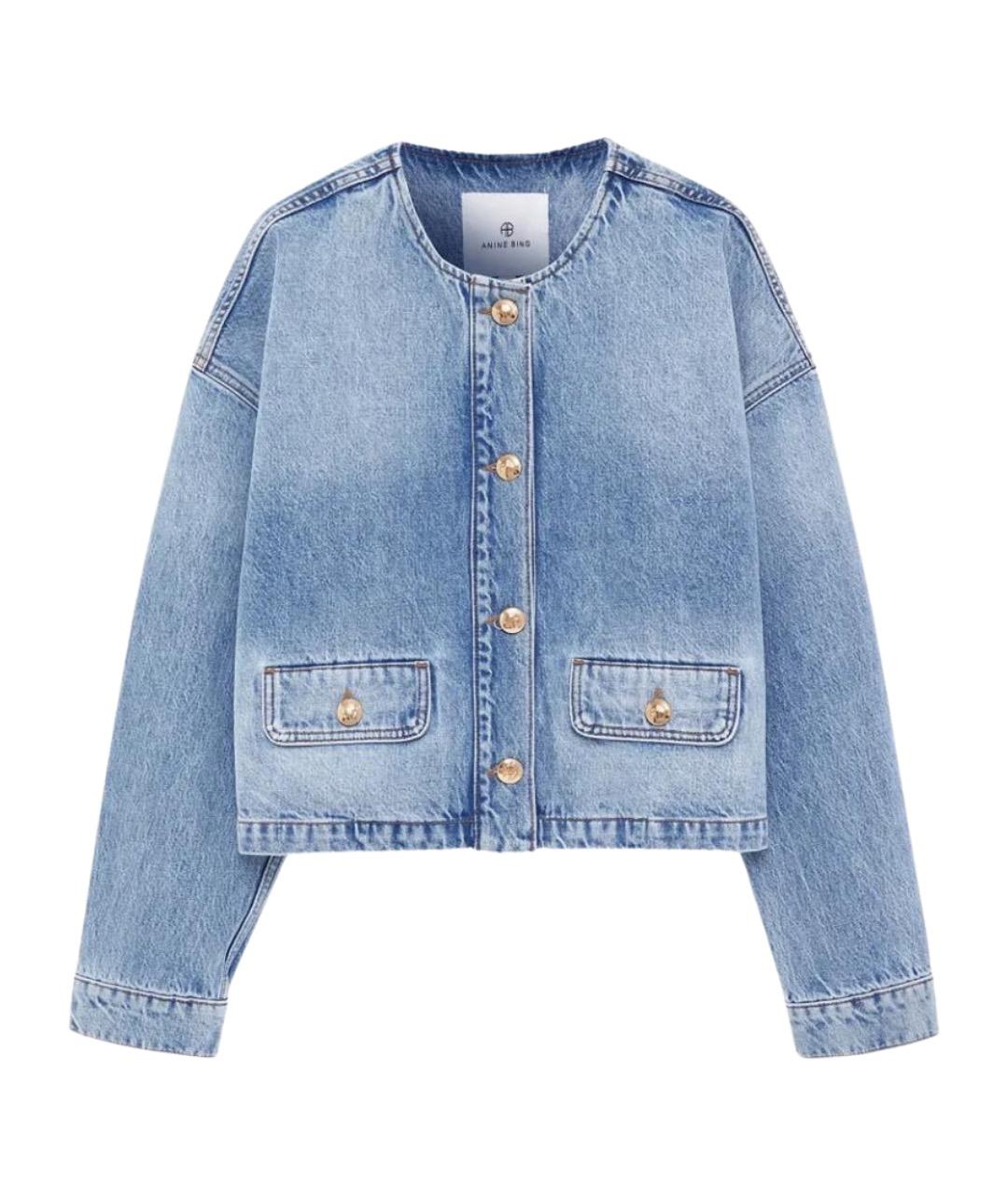 ANINE BING Голубая хлопковая куртка, фото 1