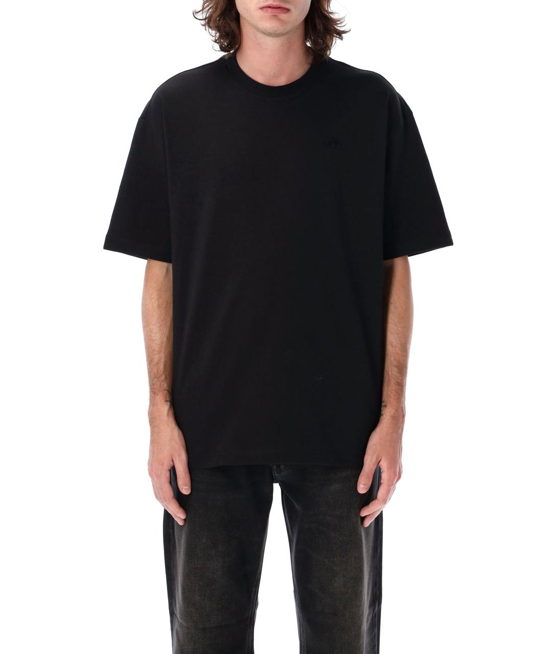 DIESEL Черная хлопковая футболка, фото 2