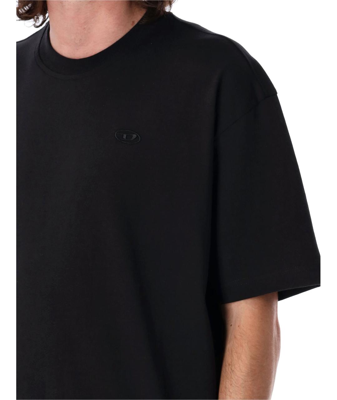 DIESEL Черная хлопковая футболка, фото 4