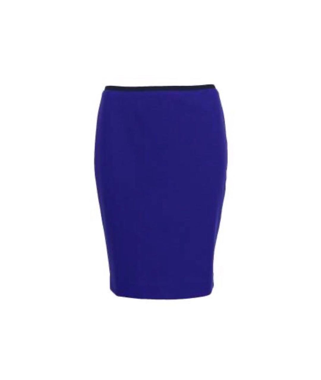MARC CAIN Синяя шерстяная юбка мини, фото 1