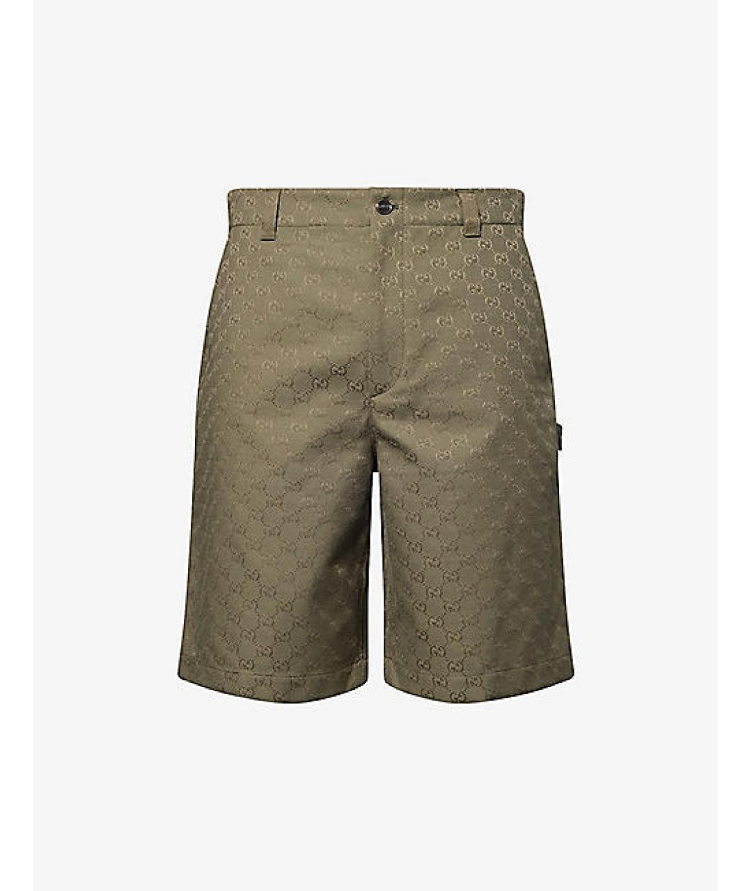 GUCCI Зеленые хлопковые шорты, фото 1