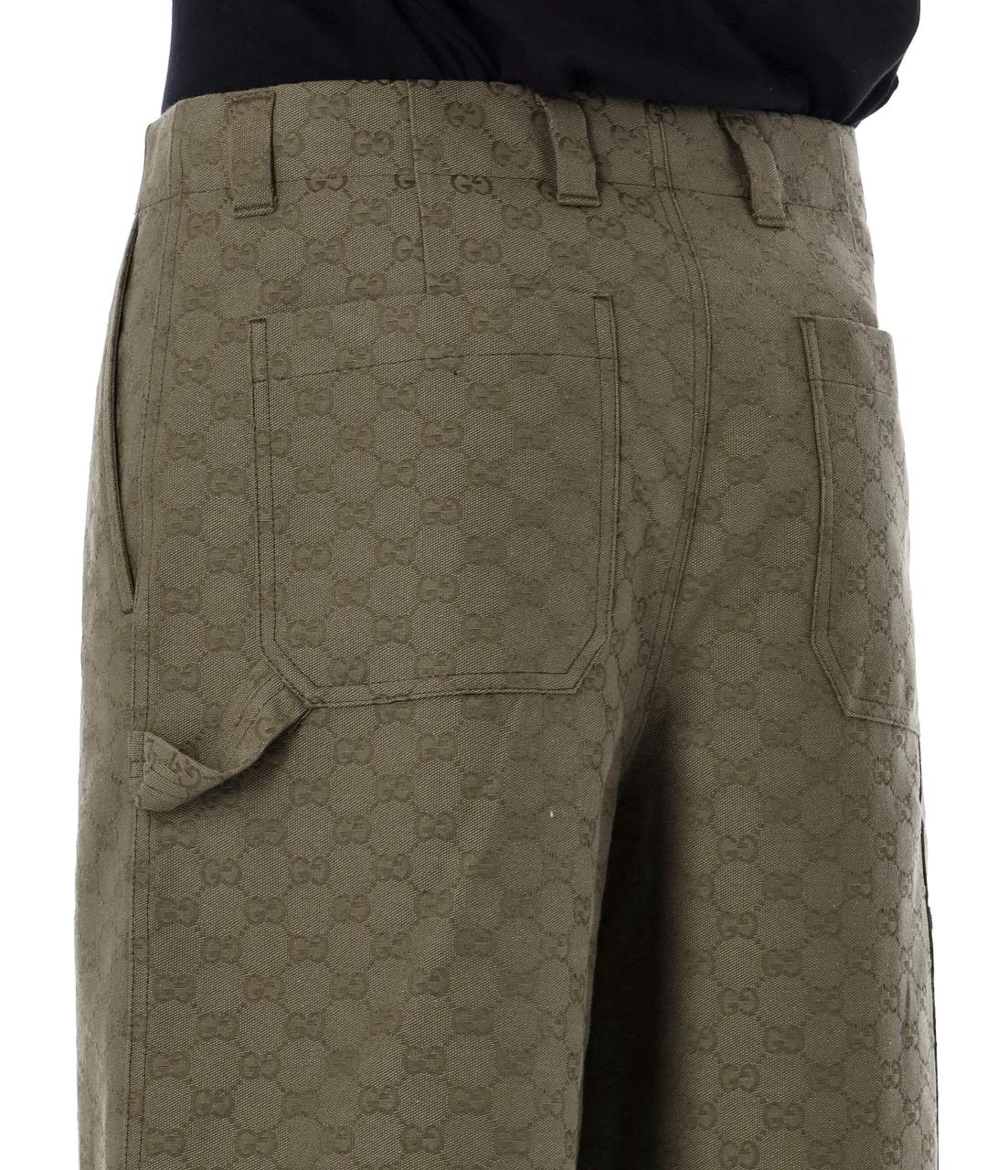 GUCCI Зеленые хлопковые шорты, фото 4