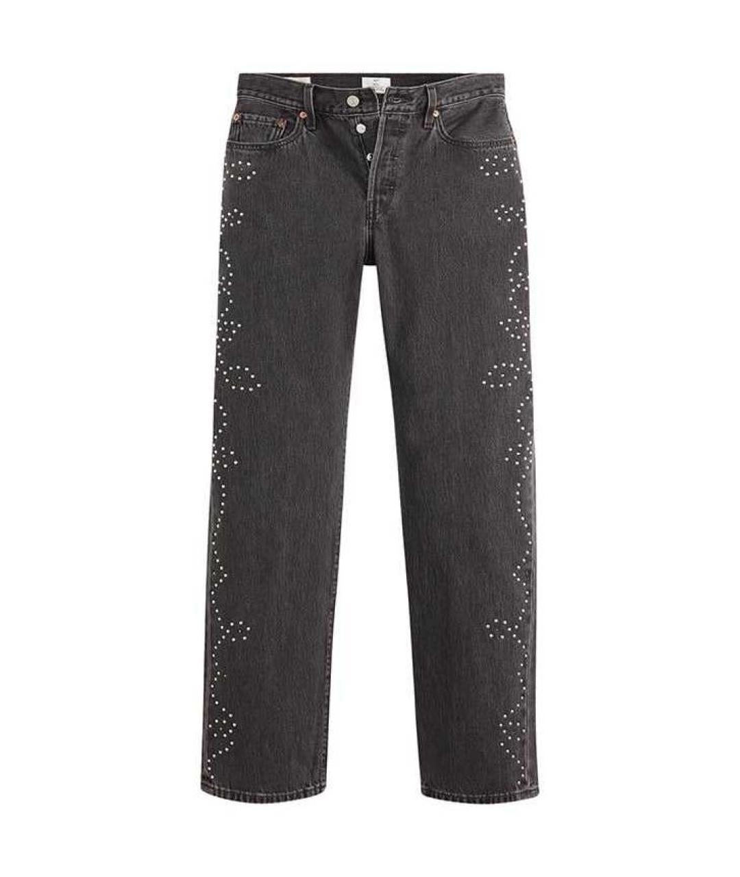 LEVI'S Черные хлопковые прямые джинсы, фото 1