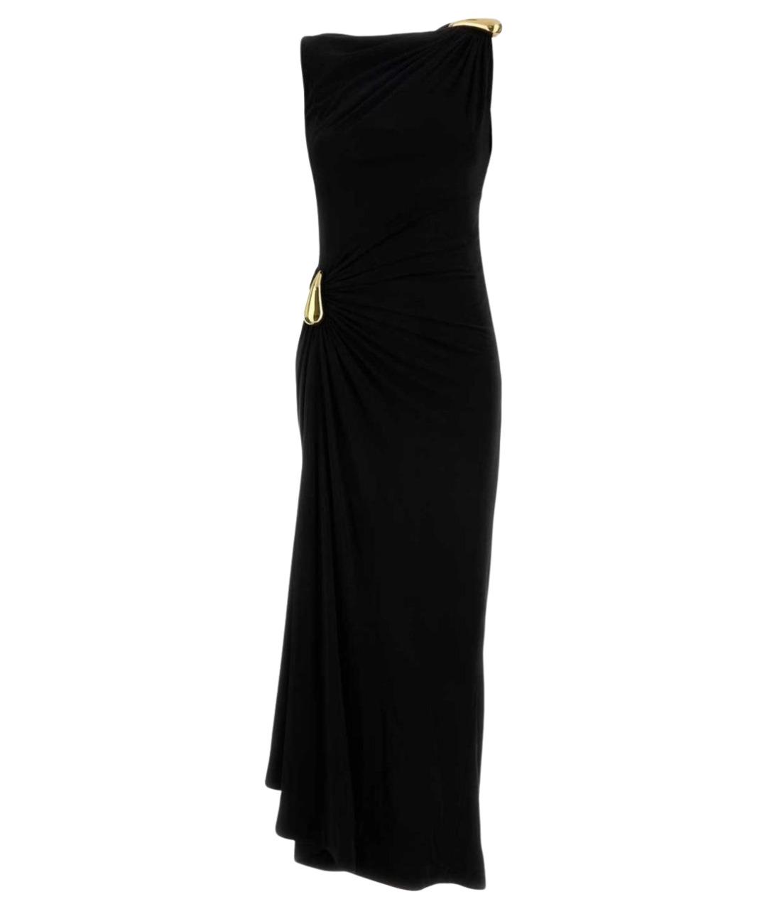 BOTTEGA VENETA Черное вискозное вечернее платье, фото 1