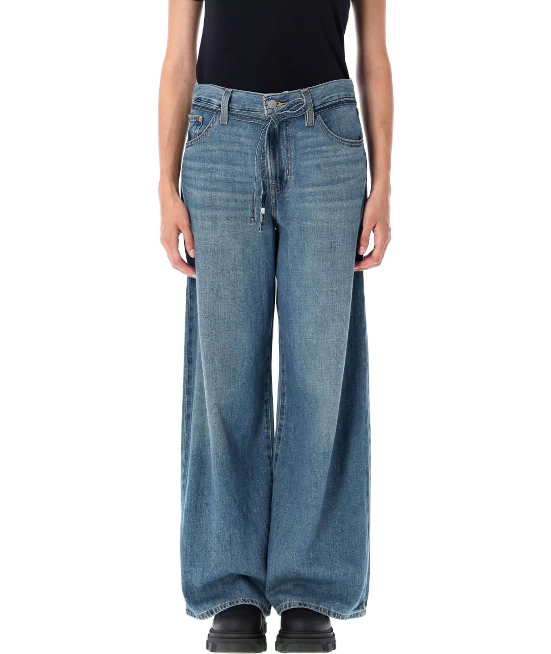 LEVI'S Синие хлопковые прямые джинсы, фото 1