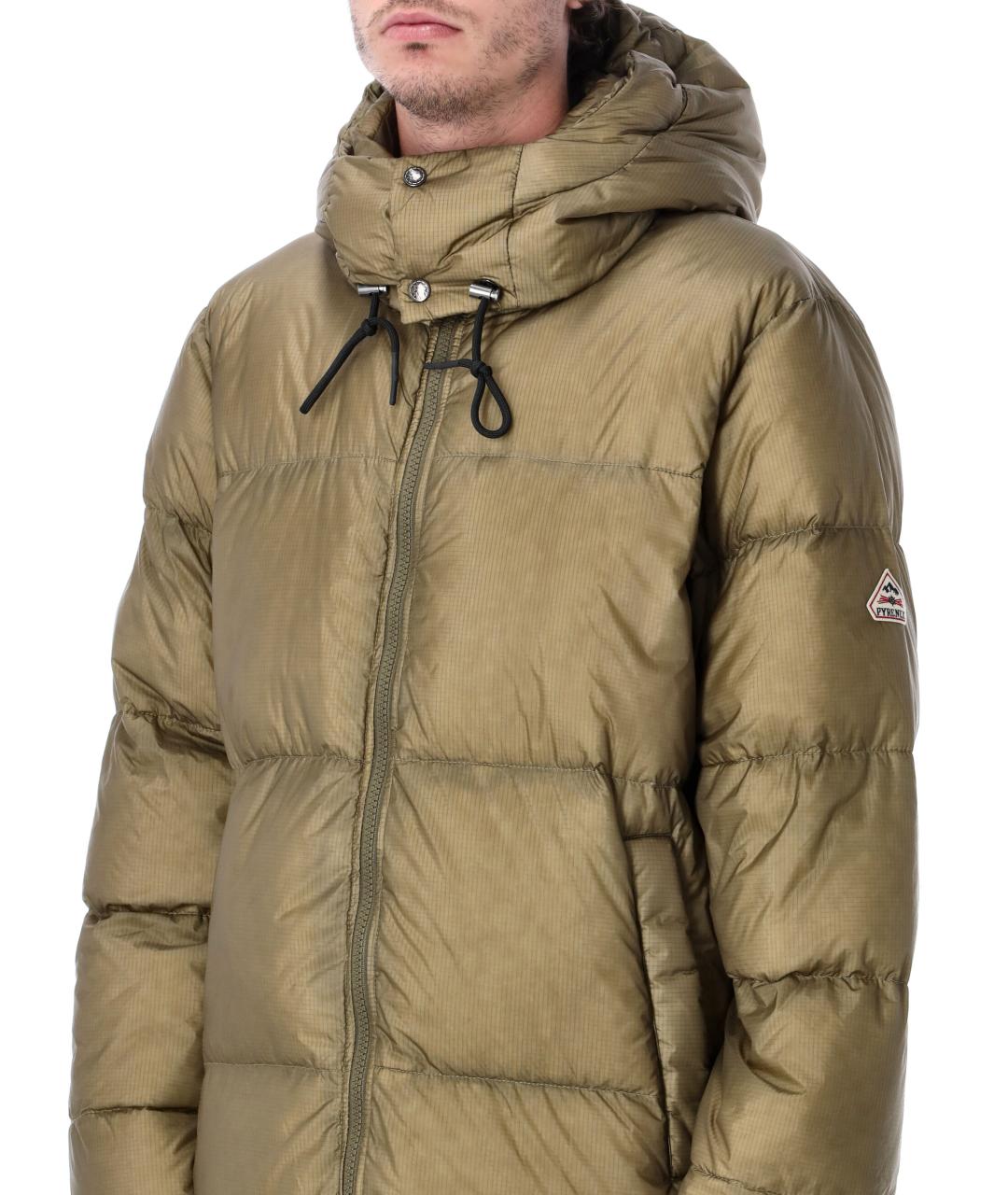 PYRENEX Хаки полиамидовый пуховик, фото 4