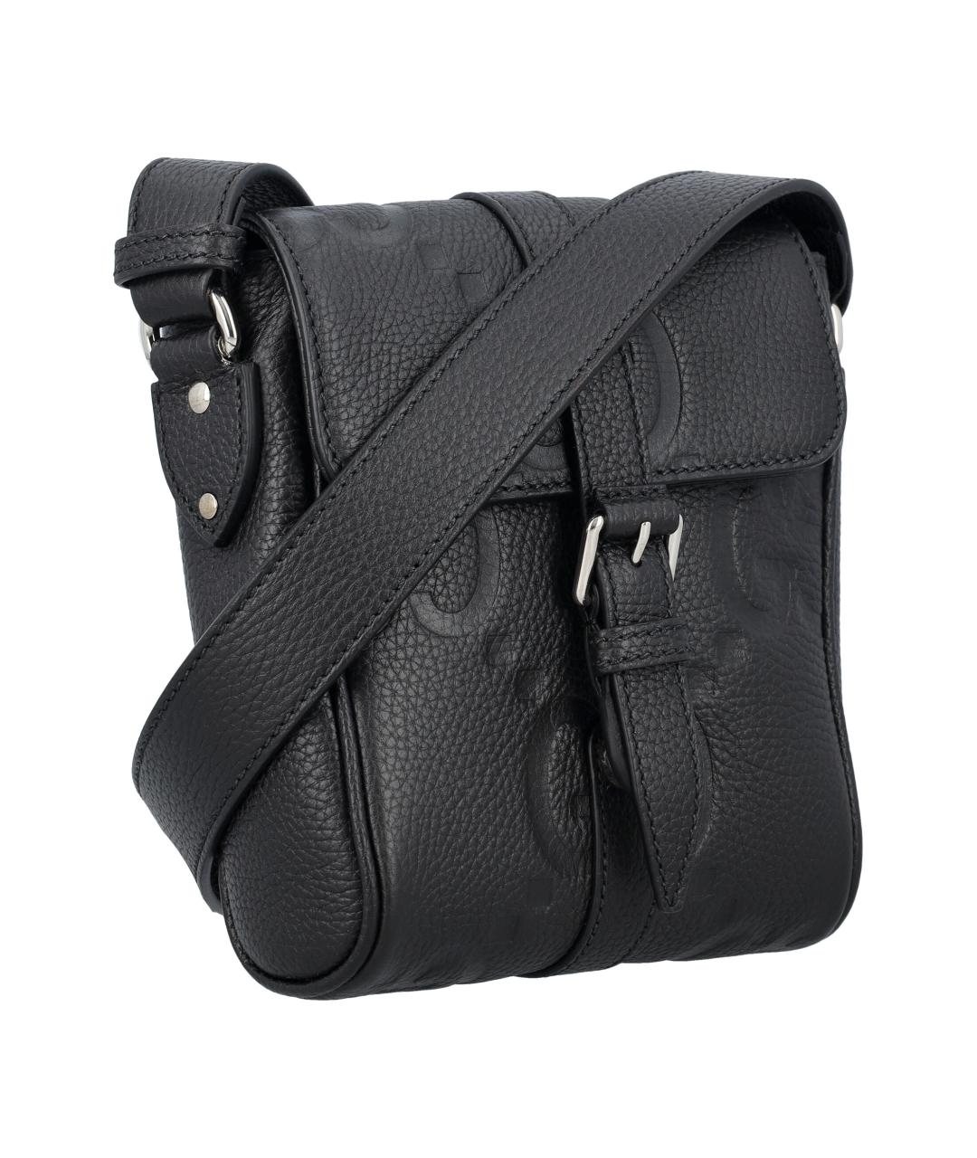 GUCCI Черная кожаная барсетка, фото 2