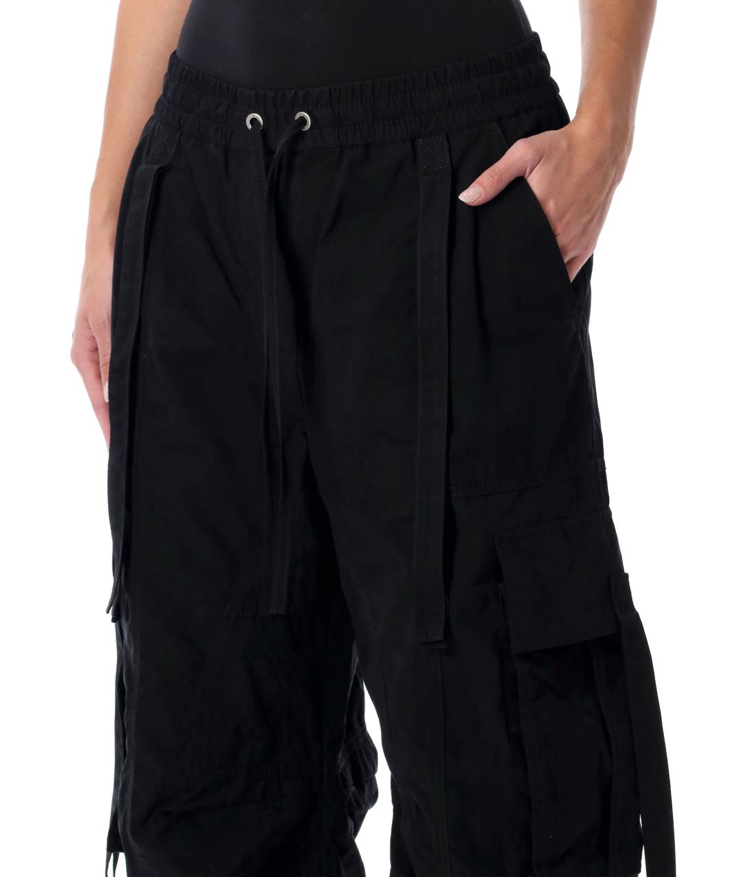 DOLCE&GABBANA Черные хлопковые брюки широкие, фото 4