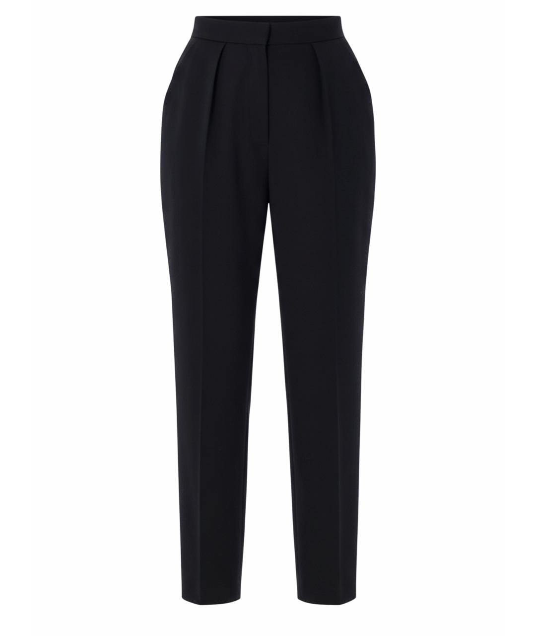 BALMAIN Черные шерстяные прямые брюки, фото 1