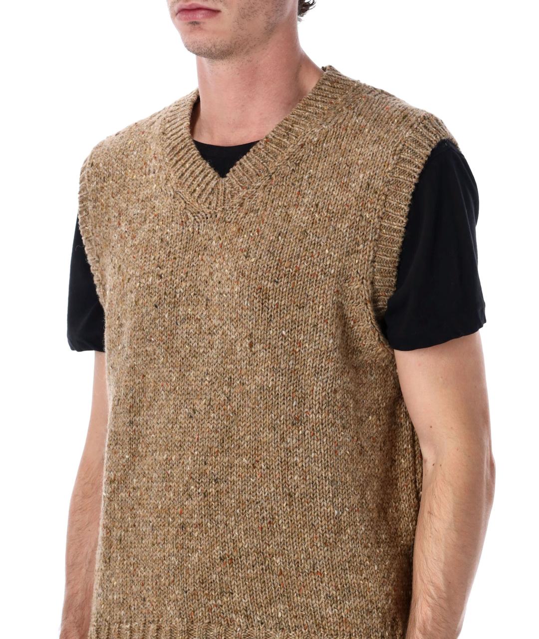 HOWLIN Коричневая шерстяная жилетка, фото 3