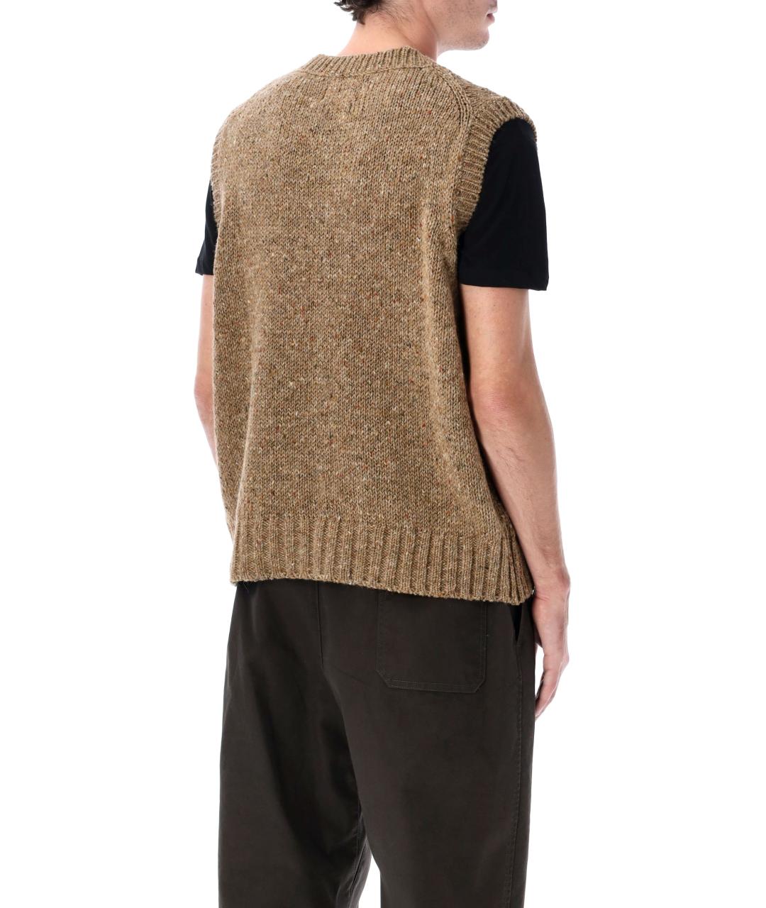 HOWLIN Коричневая шерстяная жилетка, фото 2