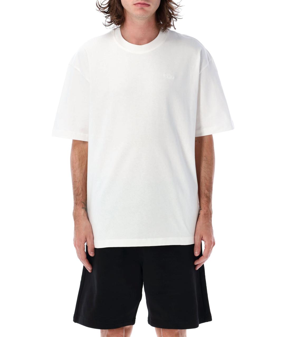 DIESEL Белая хлопковая футболка, фото 4