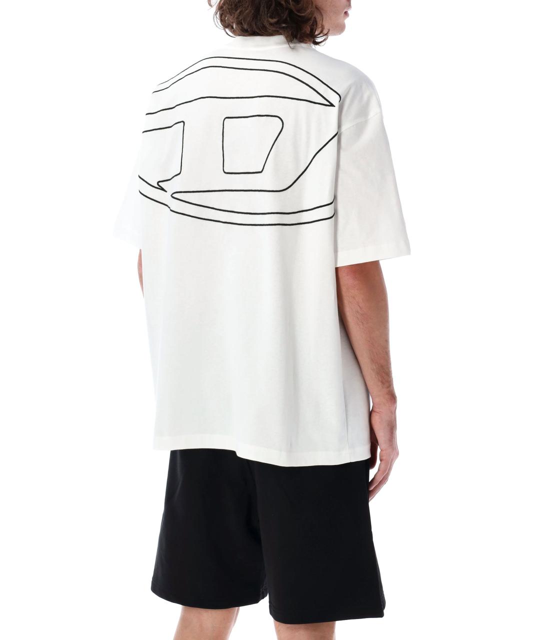 DIESEL Белая хлопковая футболка, фото 2