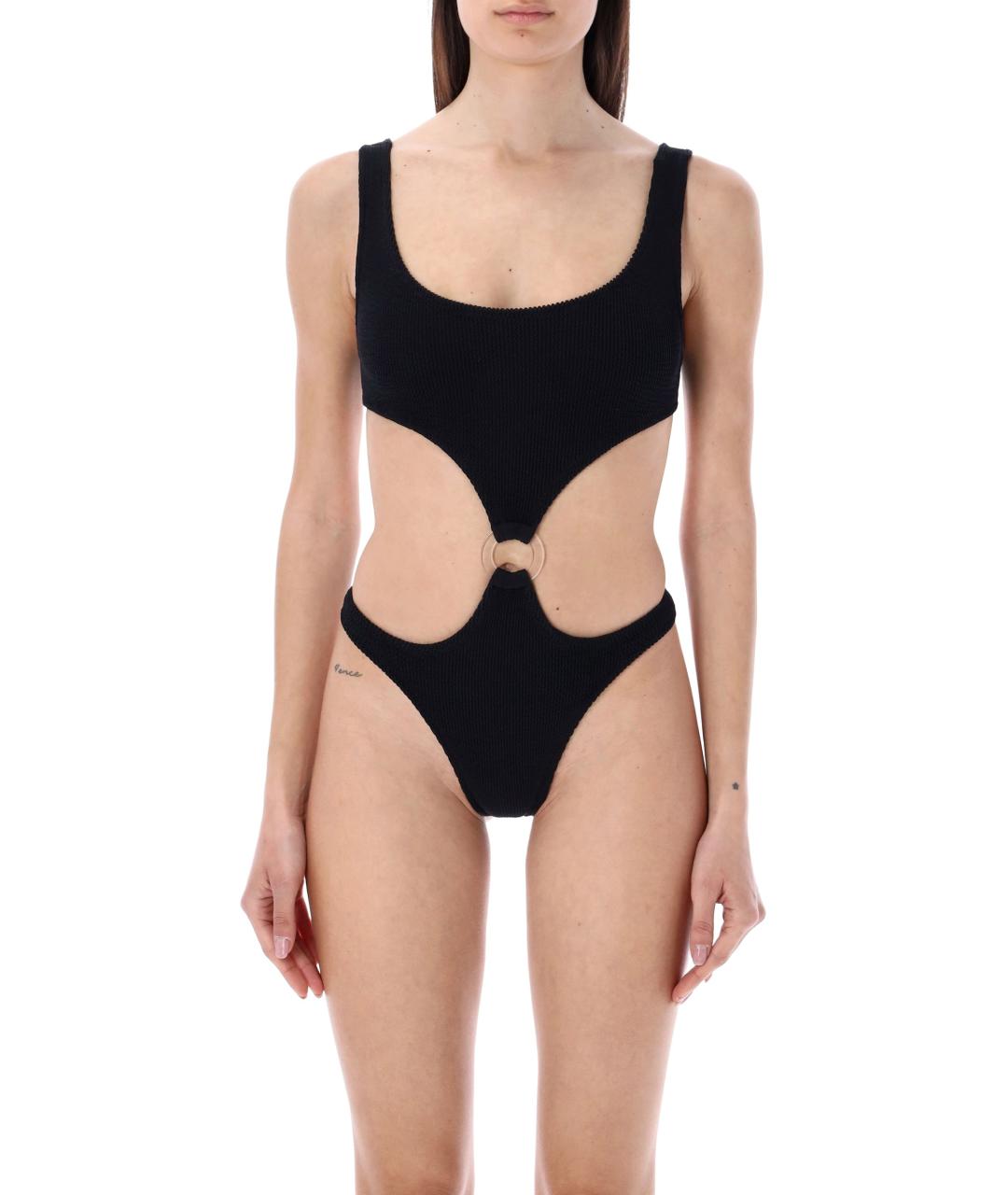 REINA OLGA Черный полиамидовый купальник, фото 4