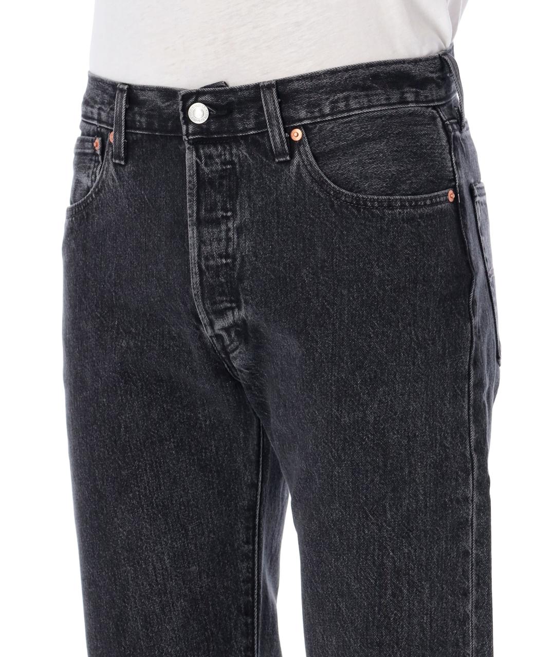 LEVI'S Серые хлопковые прямые джинсы, фото 4