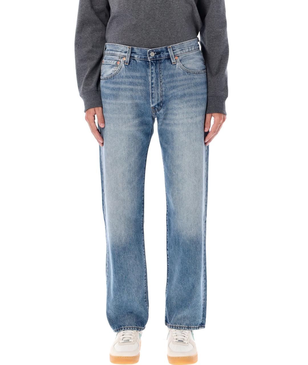 LEVI'S Синие хлопковые прямые джинсы, фото 4