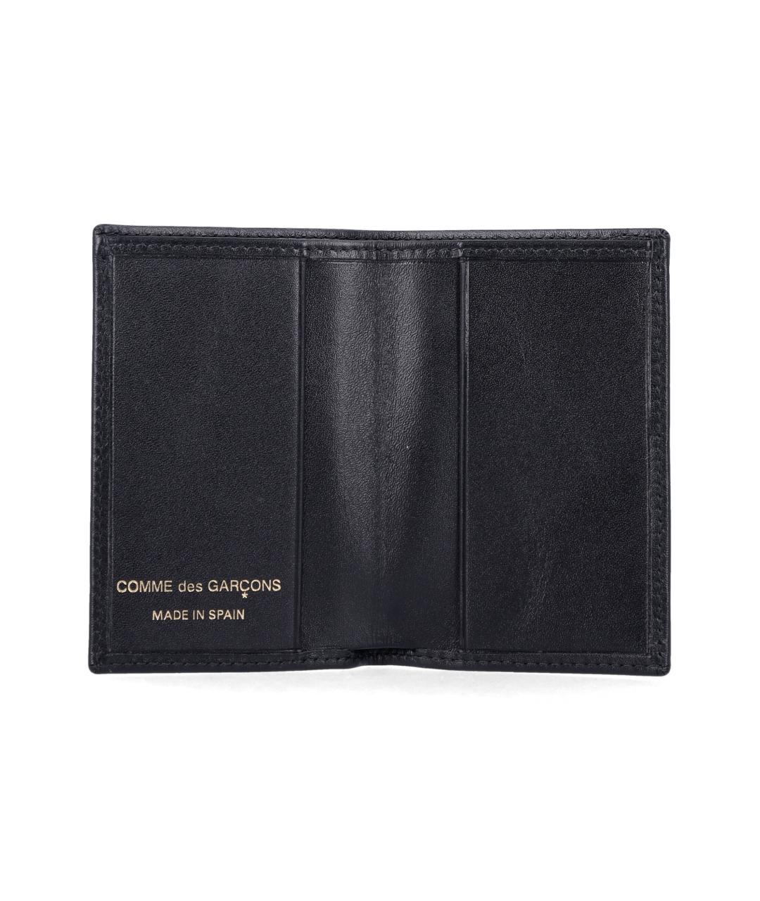 COMME DES GARÇONS WALLET Черный кожаный кардхолдер, фото 3