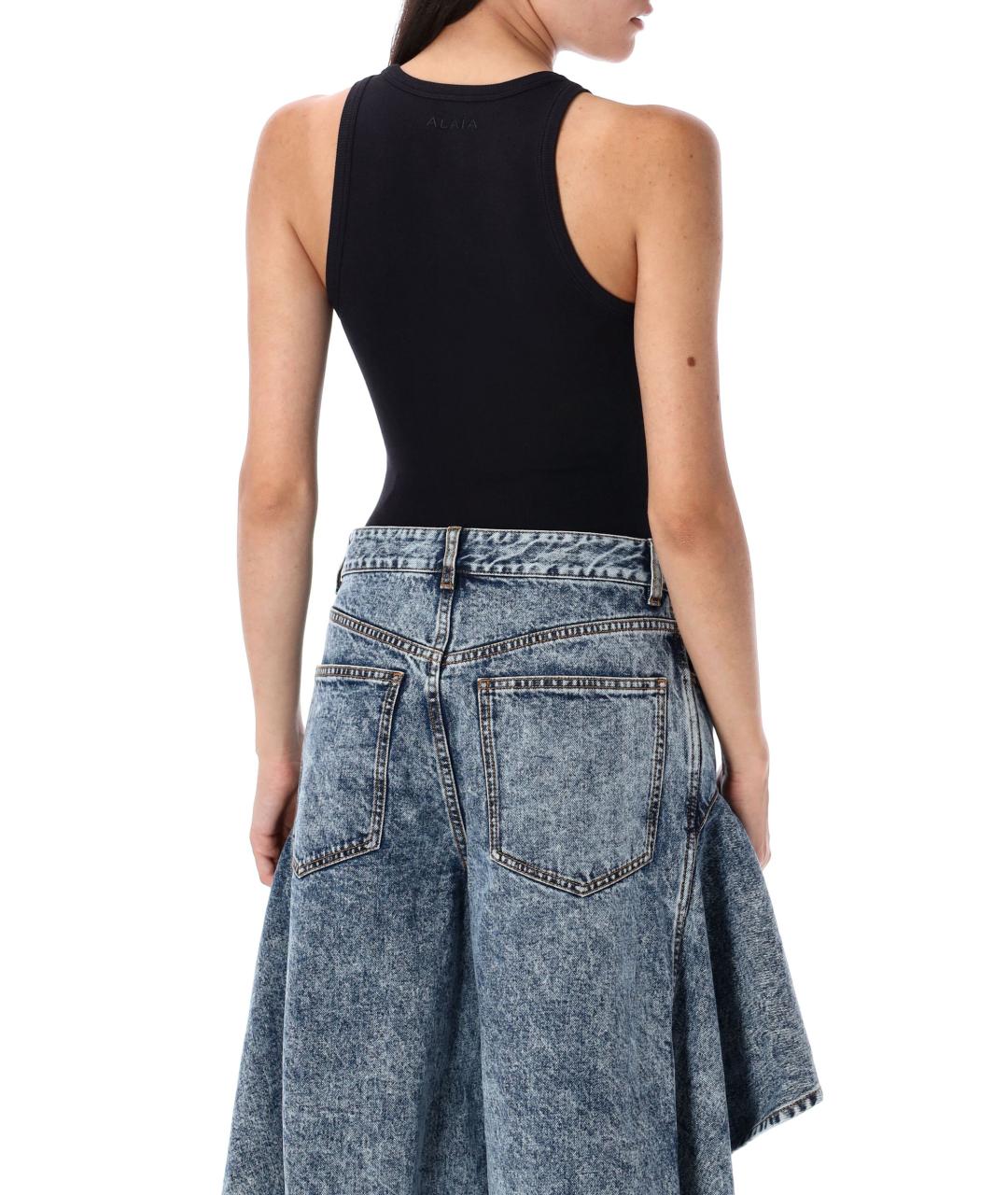 ALAIA Черная хлопковая майка, фото 3