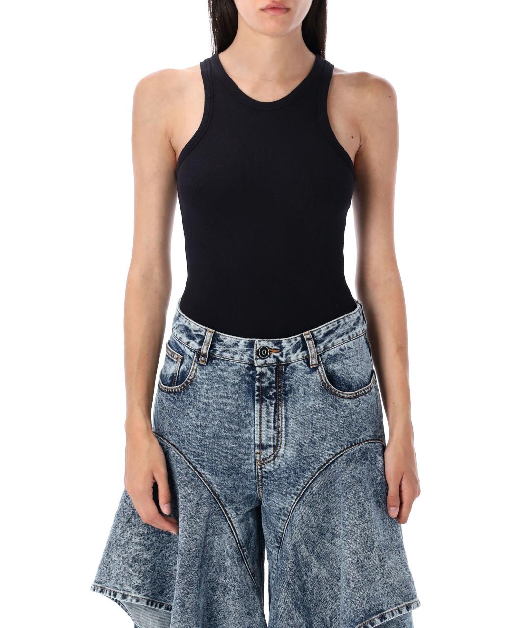 ALAIA Черная хлопковая майка, фото 2