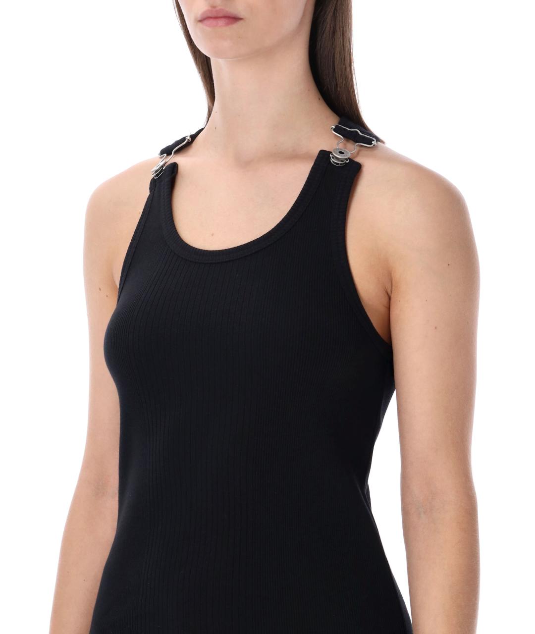 JEAN PAUL GAULTIER Черная хлопковая майка, фото 7